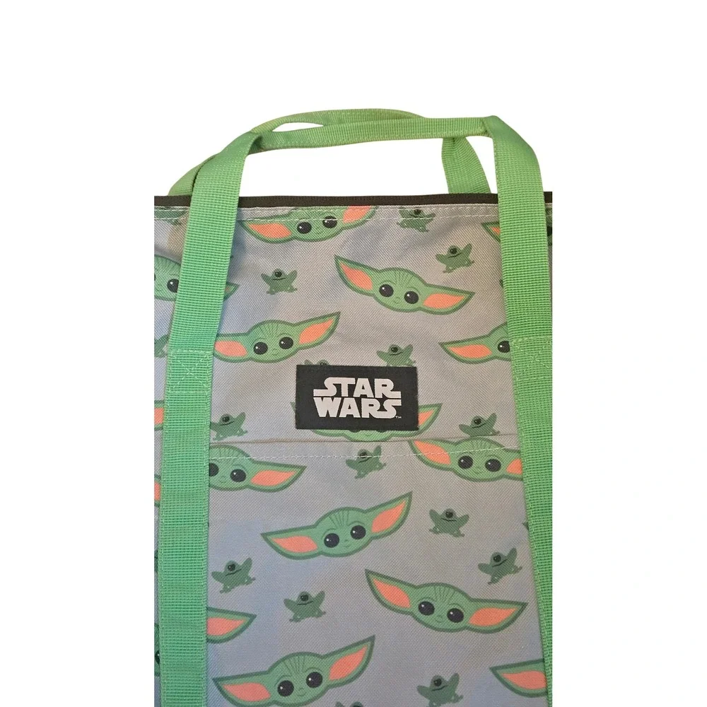 Star Wars Grogu The Child Baby Yoda Duffel Bag Grey Mint Green Travel Gym Bag